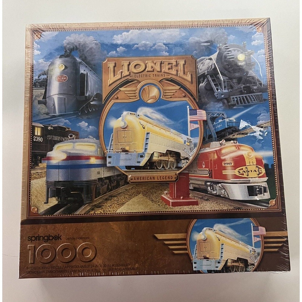 NEW & Sealed Springbok‎ 1000 Piece Jigsaw Puzzle Lionel Electric Trains 24"x30"